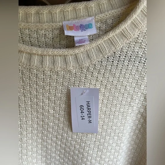 Lularoe Ivory Harper Sweater - Picture 2 of 3